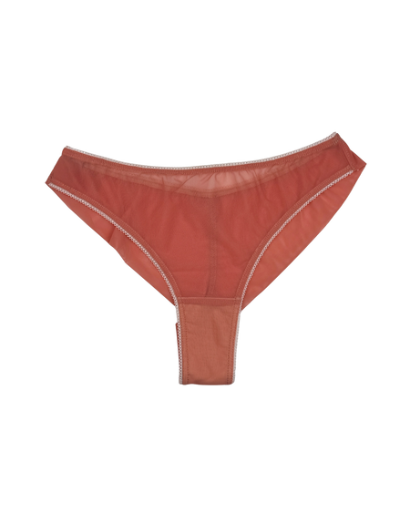 Lace Thong with Adjustable Straps – Red