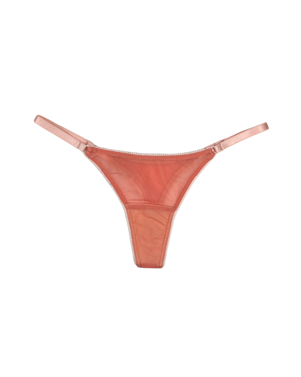 Mesh Thong with Adjustable Straps – Salmon