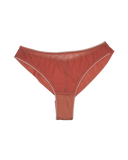 High-Waist Mesh Brazilian Panties – Salmon