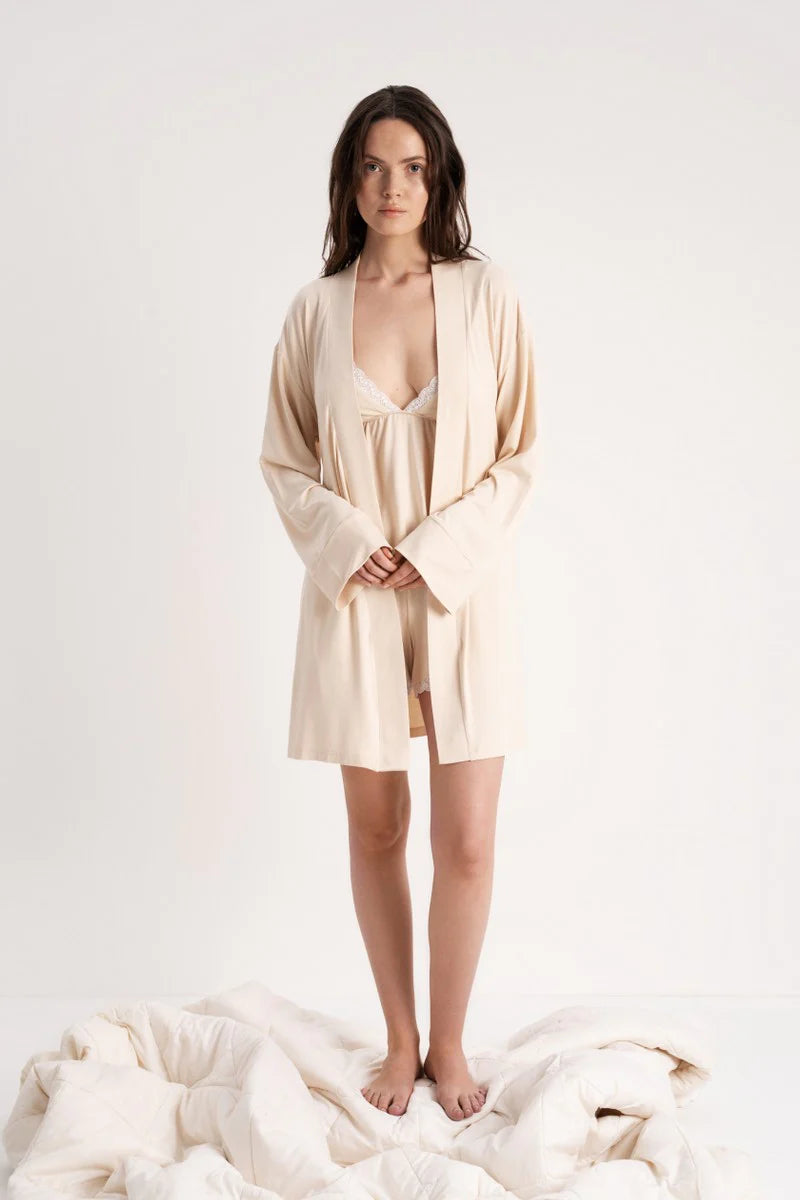 Soft Viscose Robe Kate – Milk