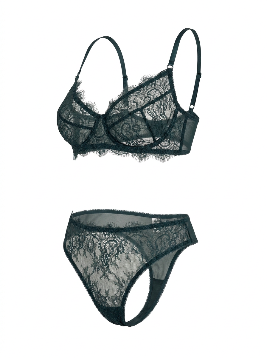 Lace Lingerie Set (Bra & Thong) – Atlantic Deep