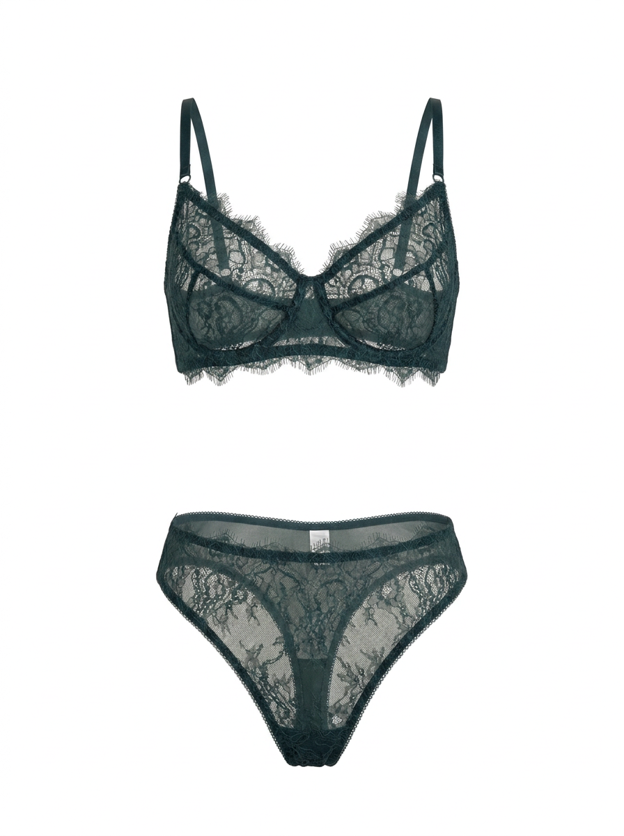 Lace Lingerie Set (Bra & Thong) – Atlantic Deep