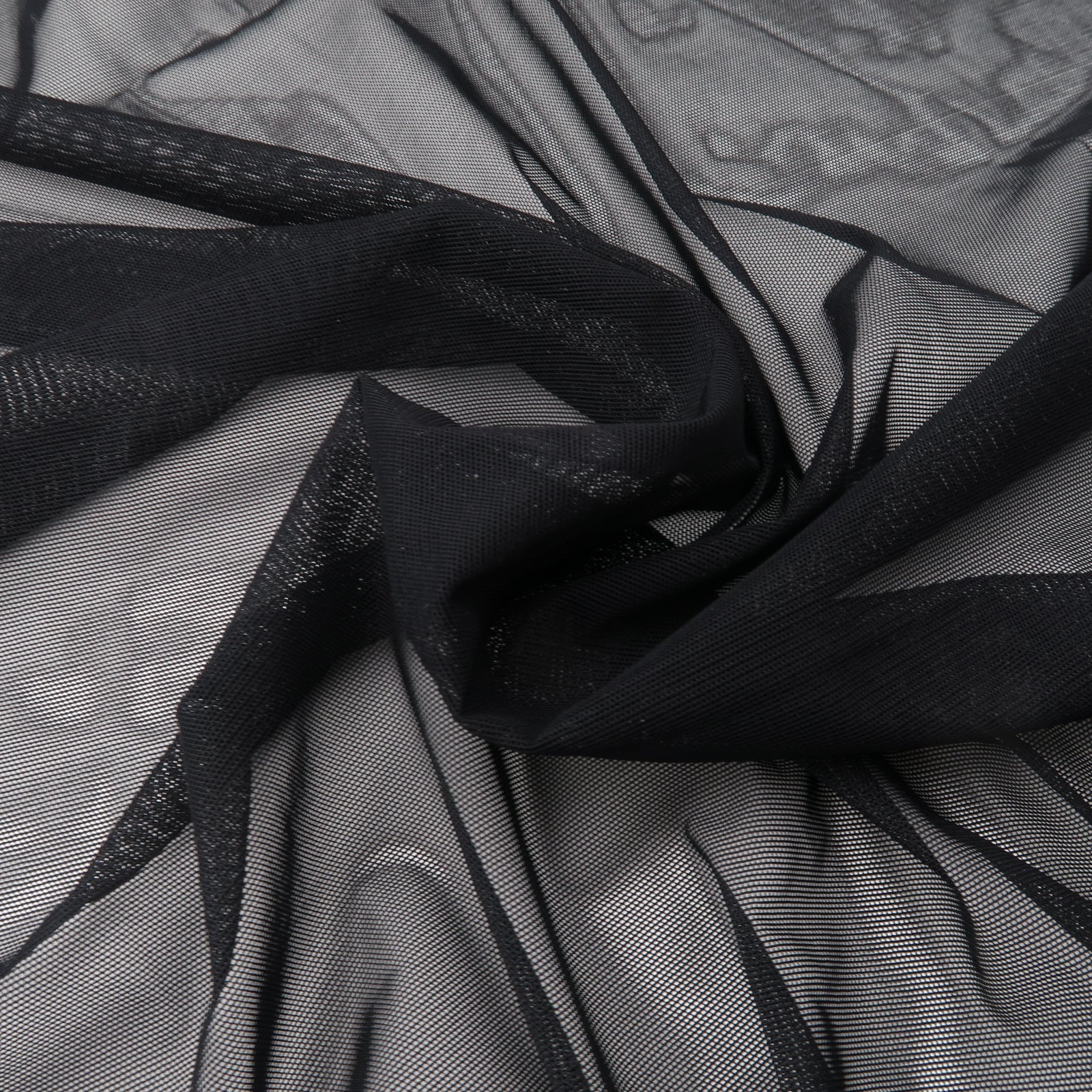 High-Waist Mesh Brazilian Panties – Black