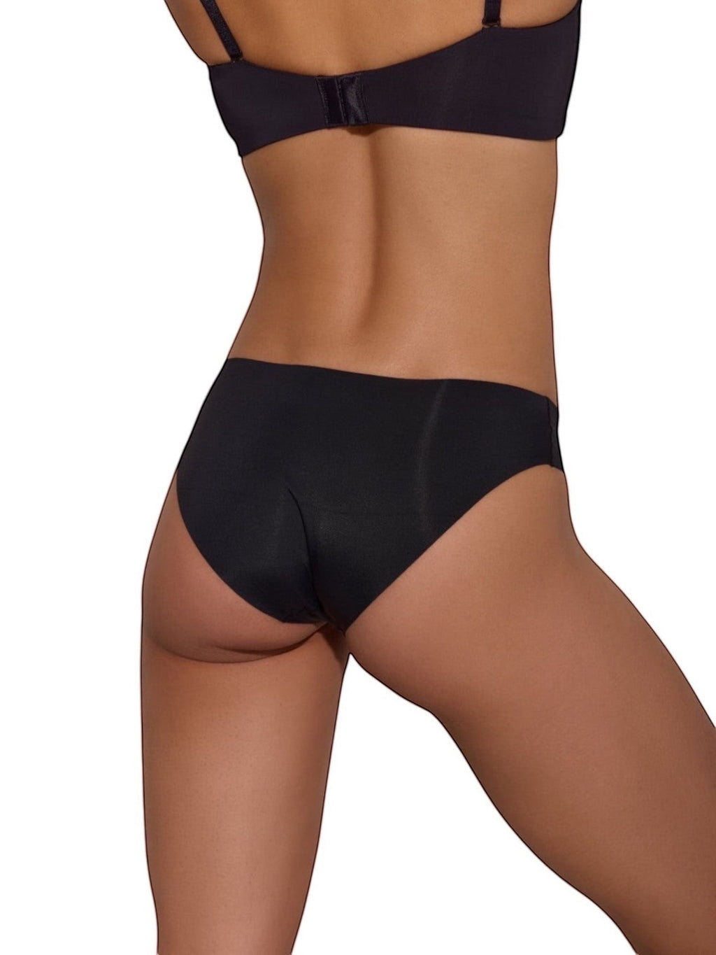 LIA STUDIO LINGERIE Push-Up Wire-free Balconette Bra Caramela - Black. Smooth polyamide and spandex blend, molded cups for natural shape and support.