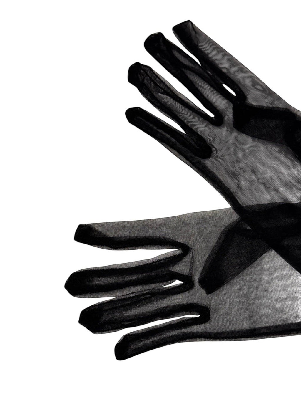 LIA STUDIO LINGERIE black long mesh gloves made of sheer fabric