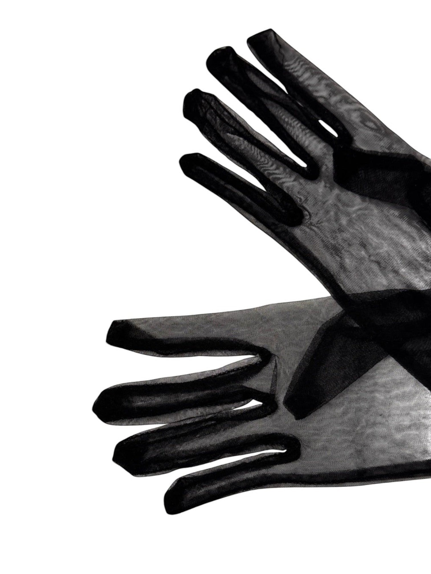 LIA STUDIO LINGERIE black long mesh gloves made of sheer fabric