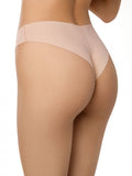 LIA STUDIO LINGERIE Doroty light beige seamless Brazilian panties with a V-shaped cut for an invisible fit.