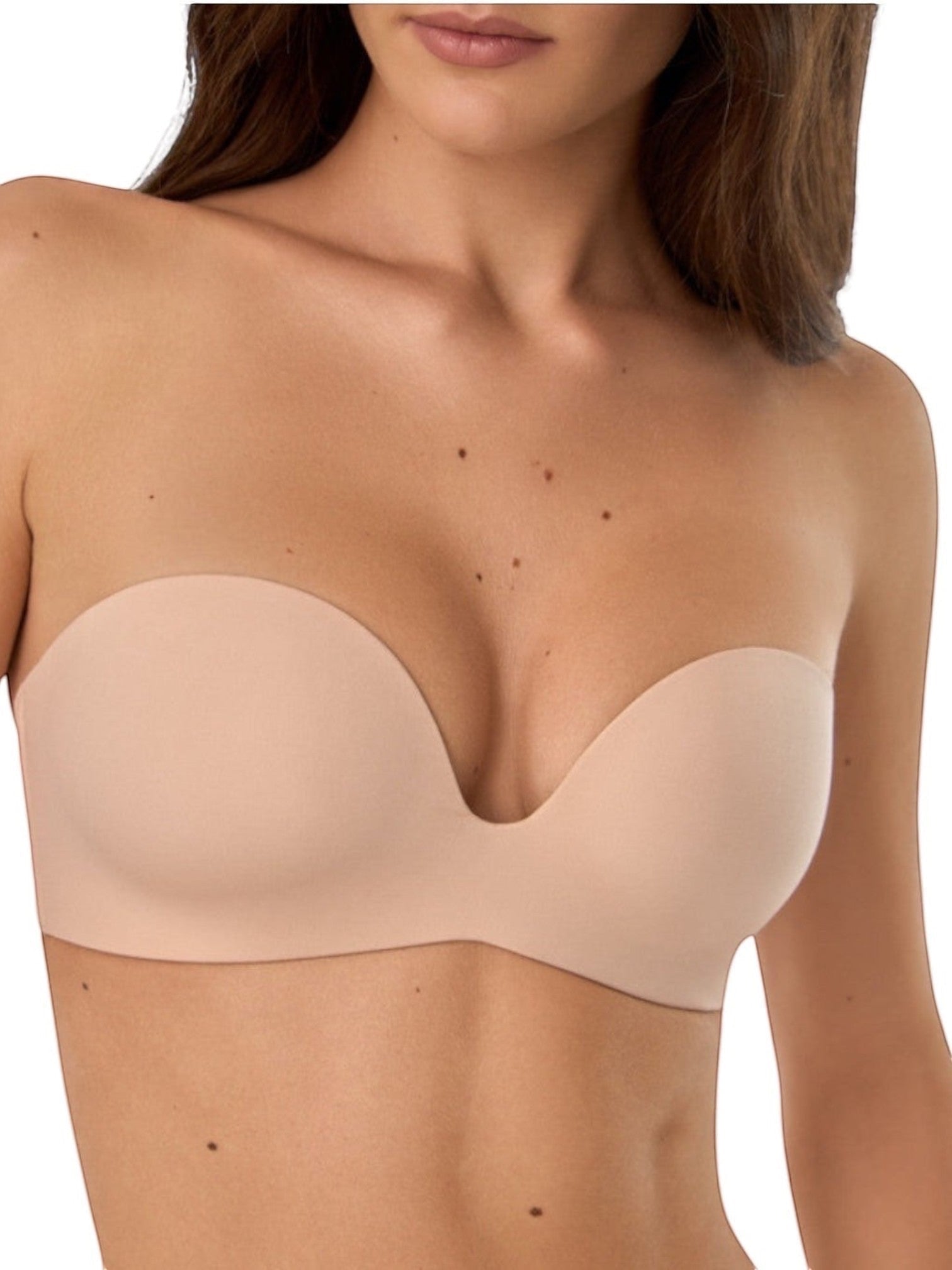 LIA STUDIO LINGERIE Push-Up Balconette Bra JADE — Beige. Balconette bra with molded cups and comfortable fit. Made of polyamide and elastane.