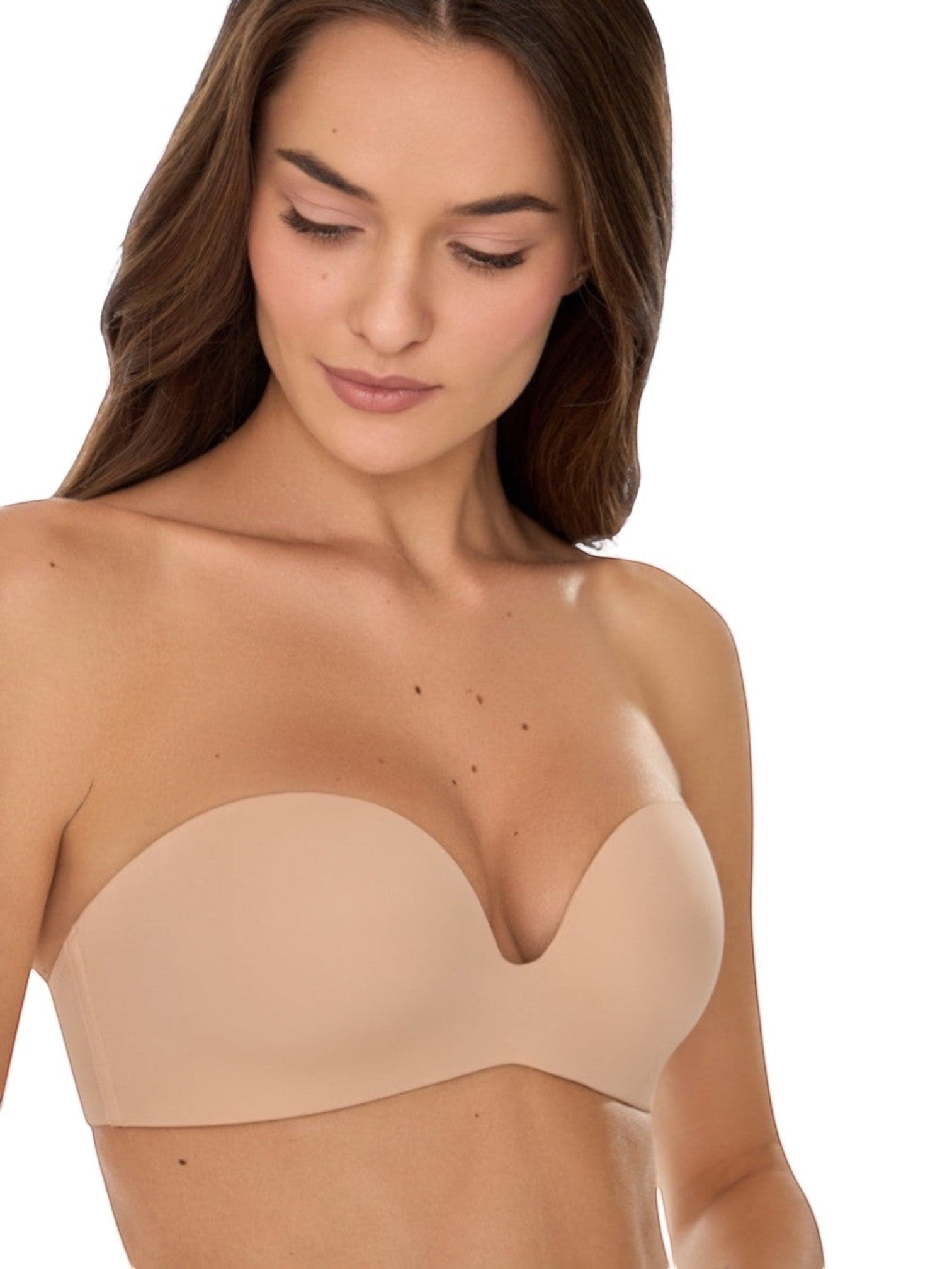 LIA STUDIO LINGERIE Push-Up Balconette Bra JADE — Beige. Balconette bra with push-up and molded cups, comfortable fit, detachable adjustable straps. 80% polyamide, 20% elastane.