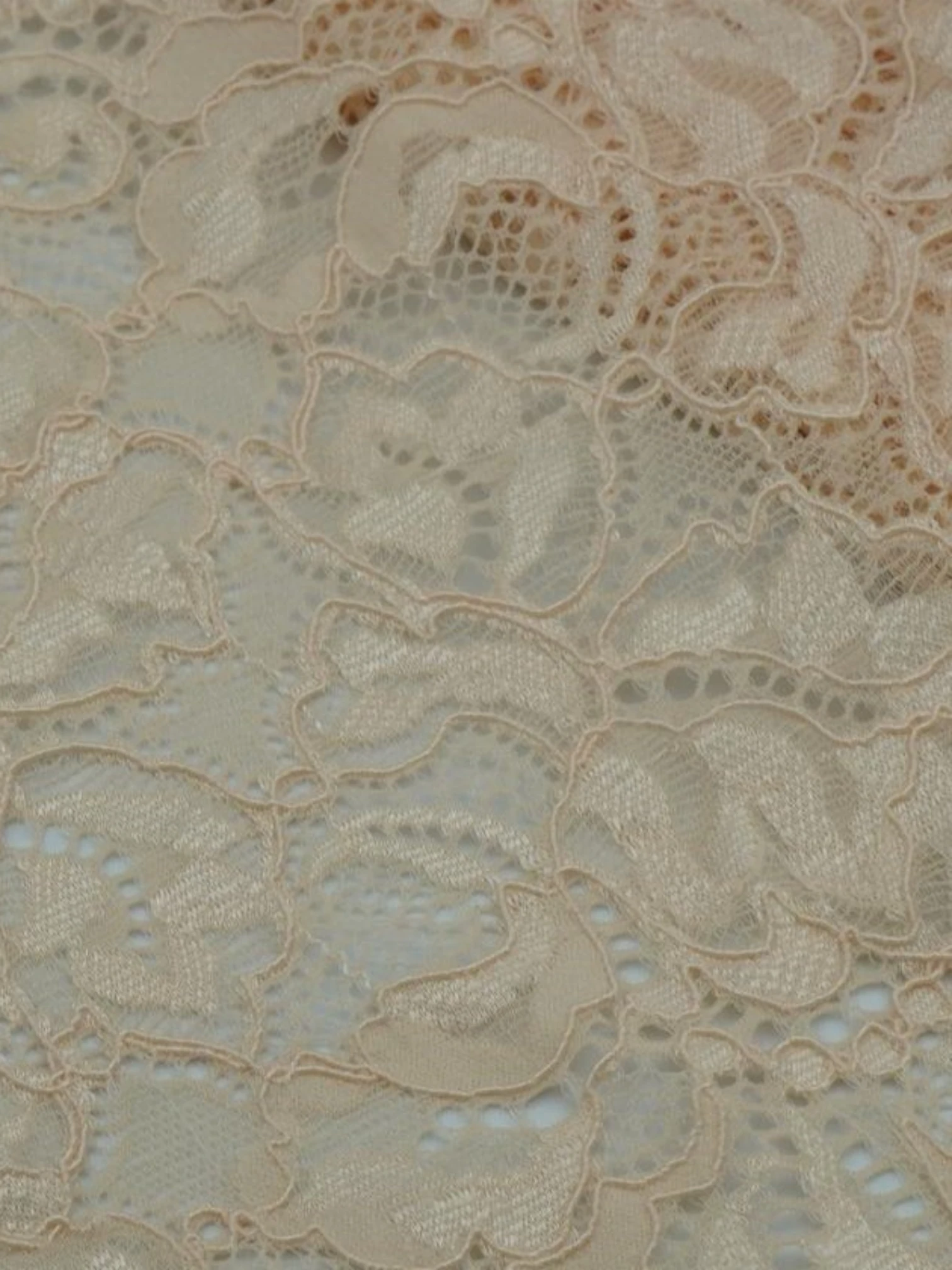 Lace Thong with Adjustable Straps – Beige