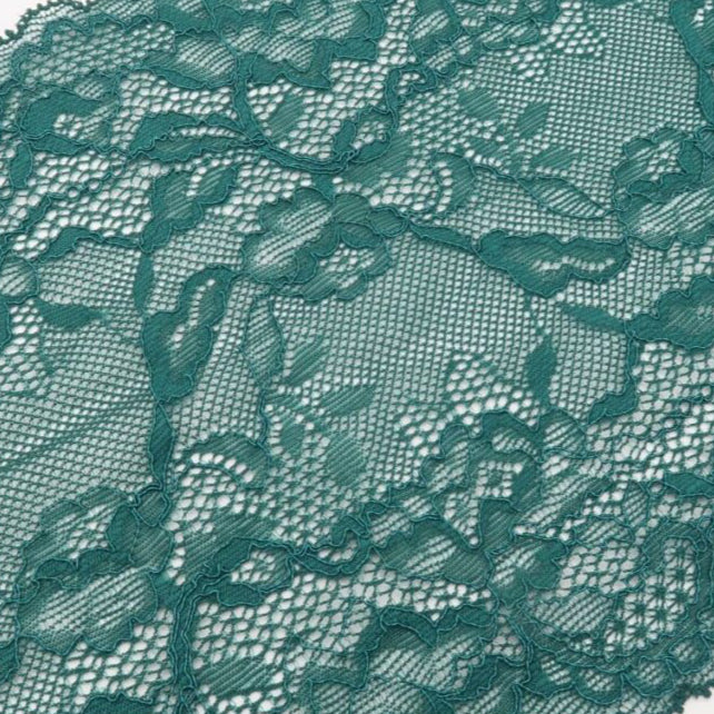 Lace Thong with Adjustable Straps – Emerald