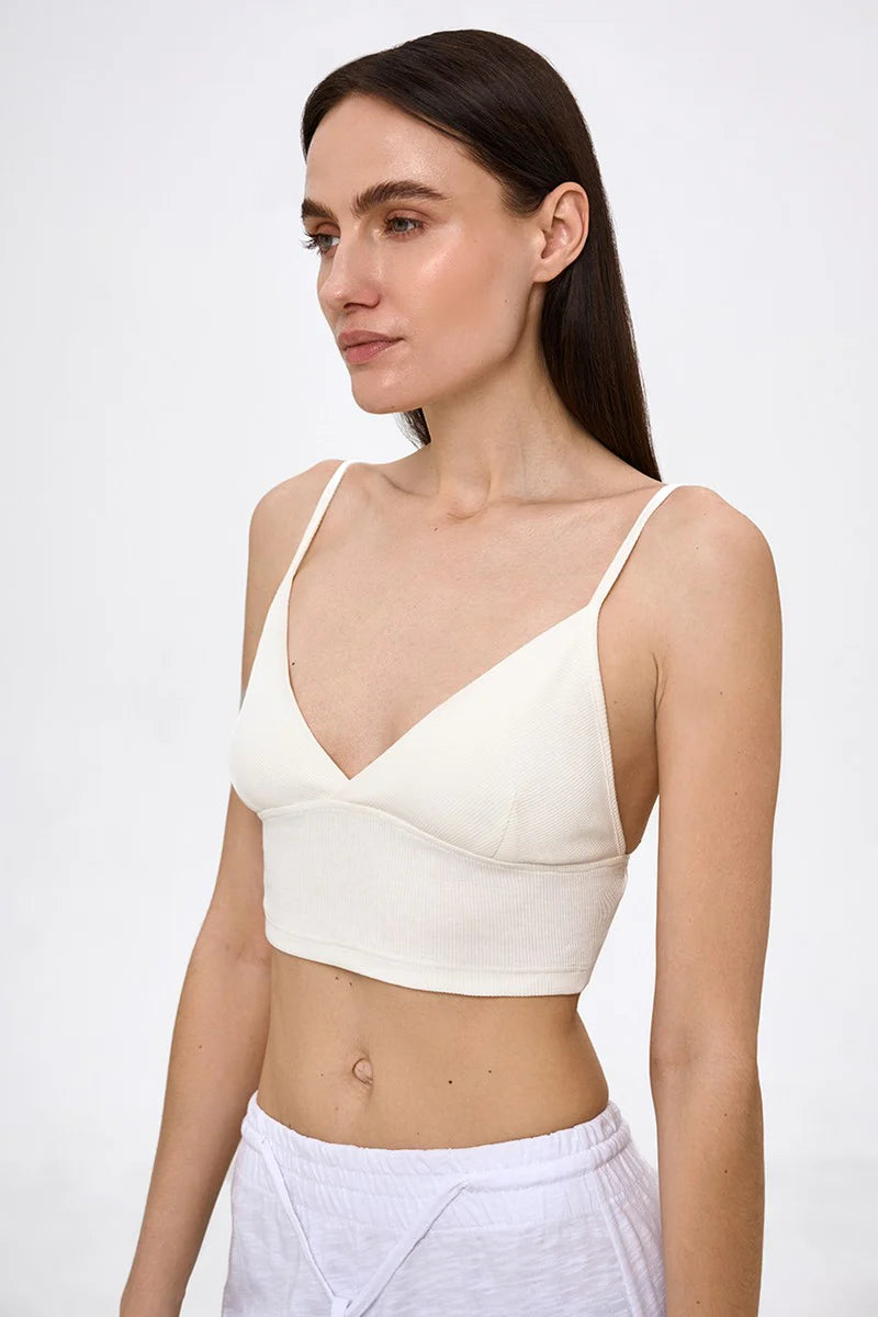 Ribbed Top Velia – Milk