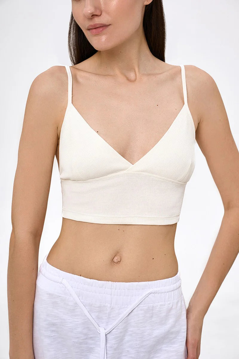 Ribbed Top Velia – Milk