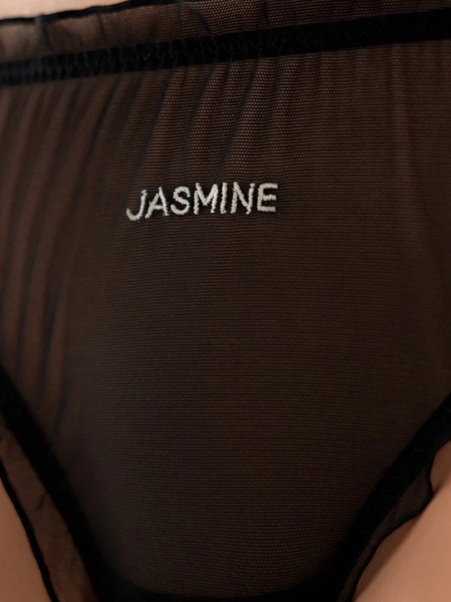 Bikini Panties — Bella Black/Beige