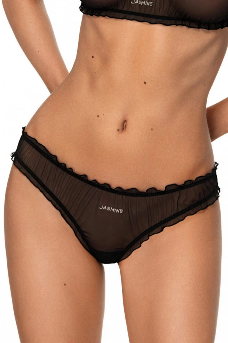 Bikini Panties — Bella Black/Beige